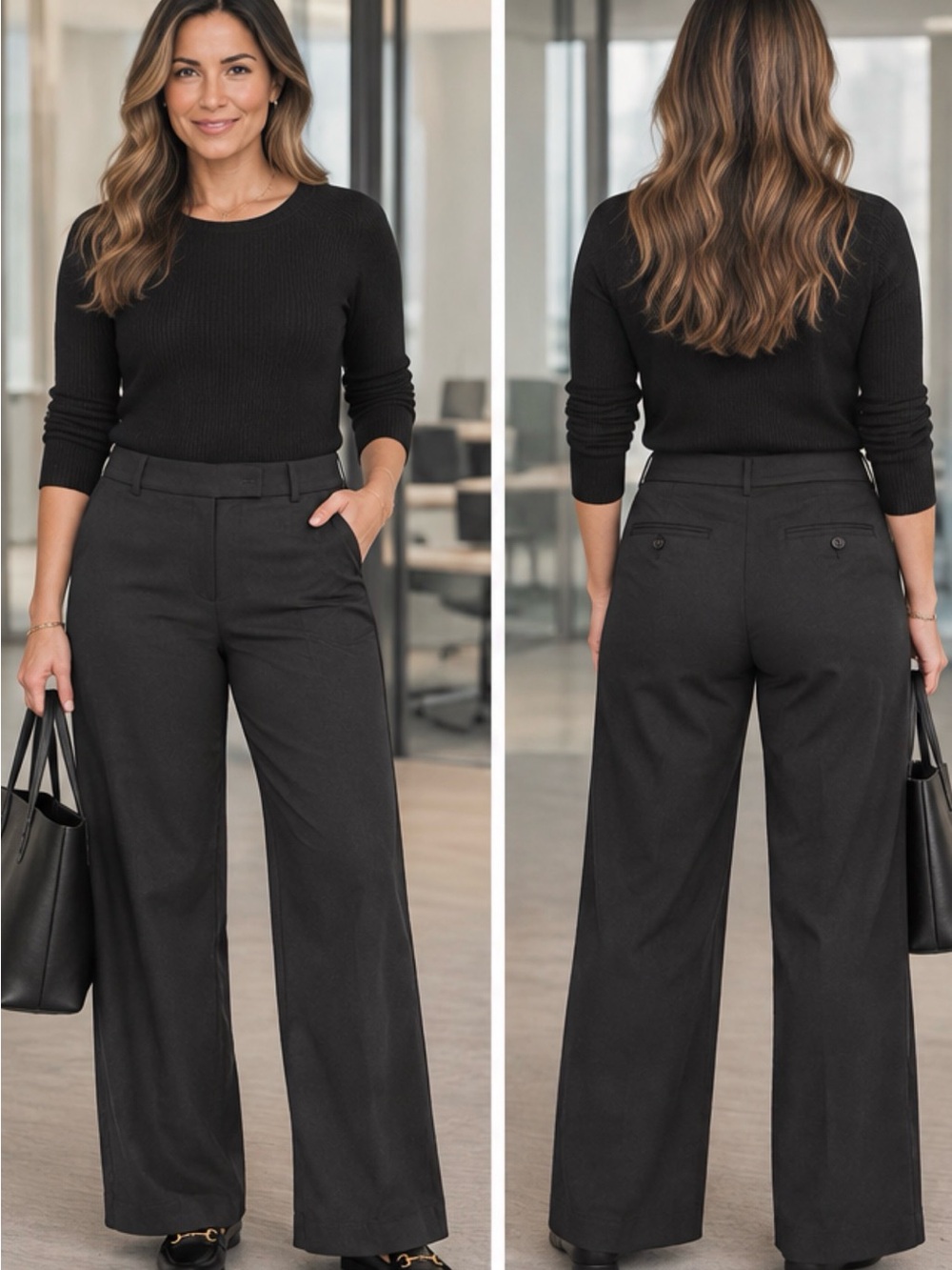 Talbots Signature Black Wide Leg Women’s Pants - 10P